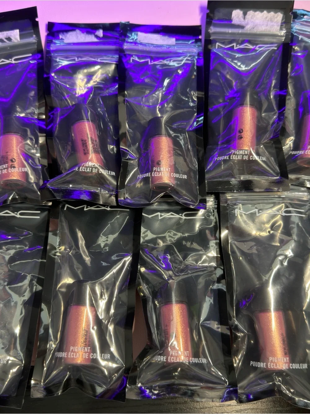 10 x MAC Rose Pigment Loose Eyeshadow (2.5g Each) Bundle - Brand New, Sealed